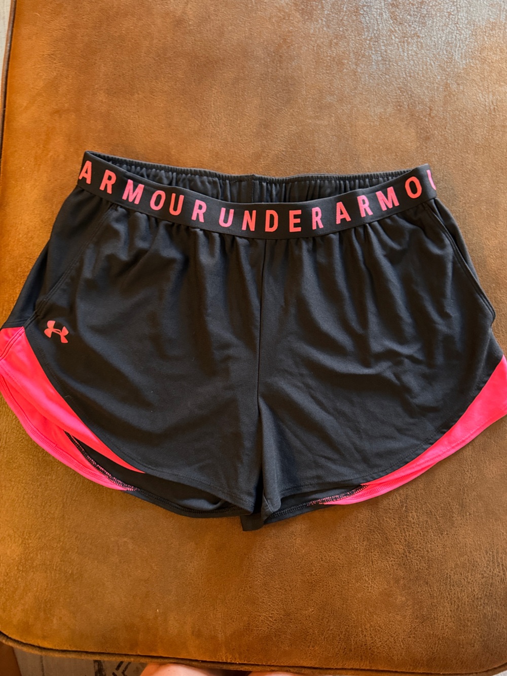 Under Armour Black & Hot Pink Women's Athletic Shorts